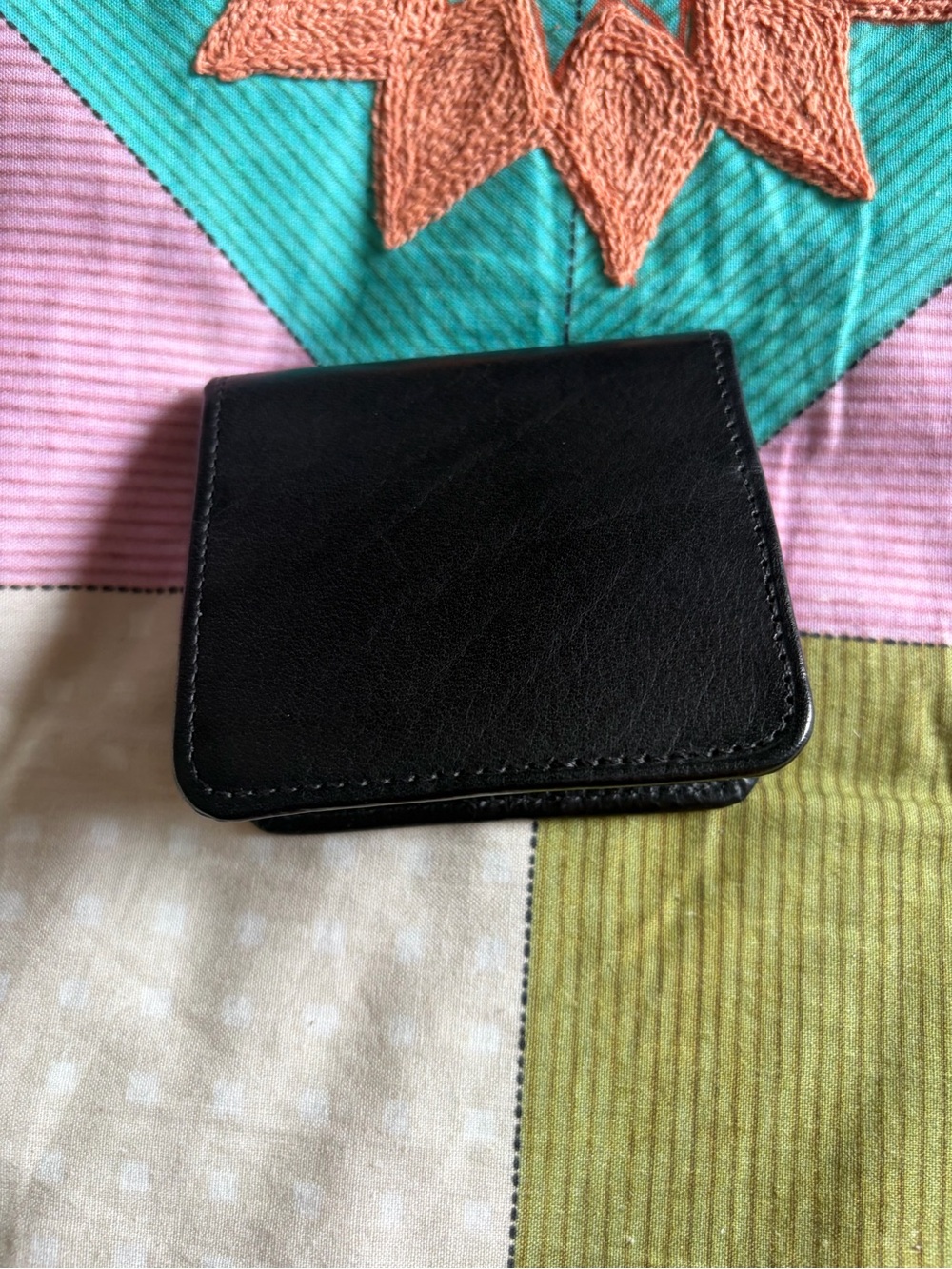 Coach Classic Black Leather Vintage Glovetanned Coin Purse